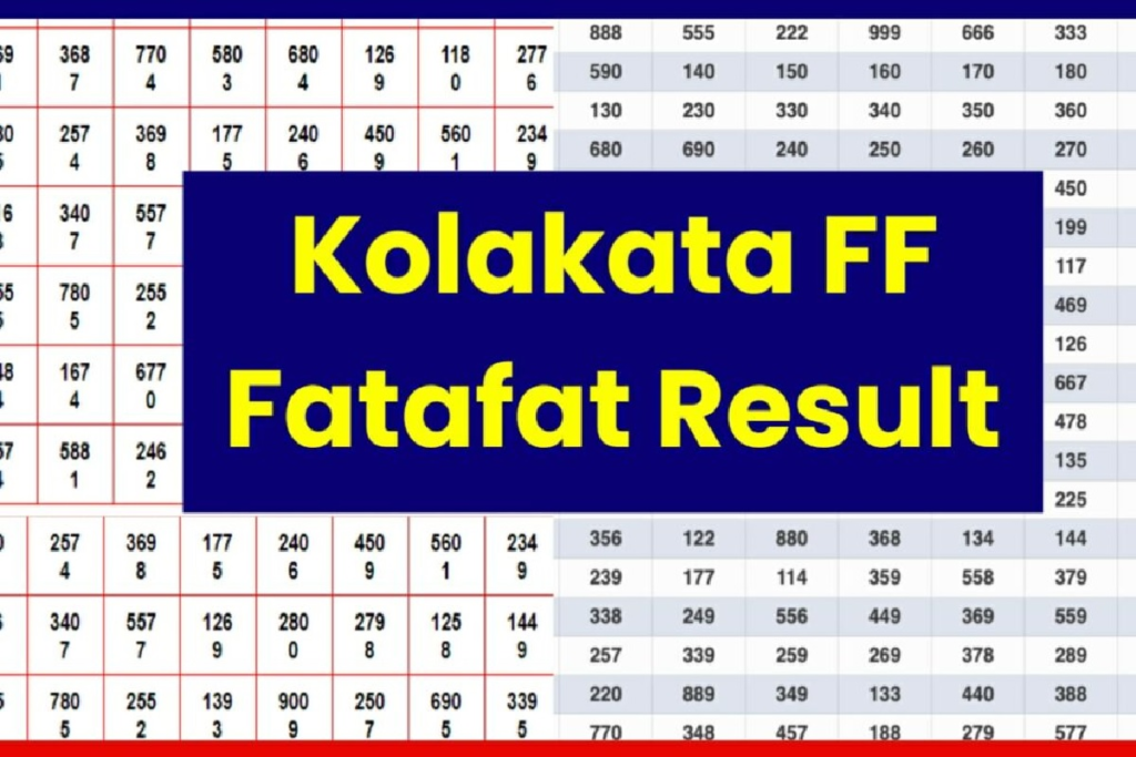 Kolkata Fatafat Result Today